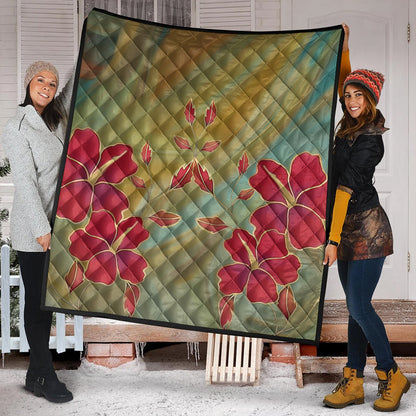 Hawaii Premium Quilt Hibiscus Water Color