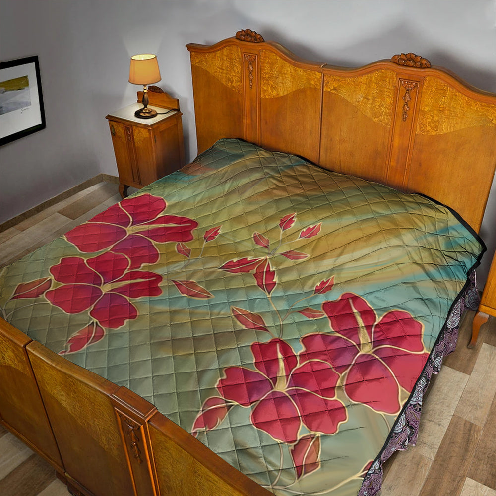 Hawaii Premium Quilt Hibiscus Water Color