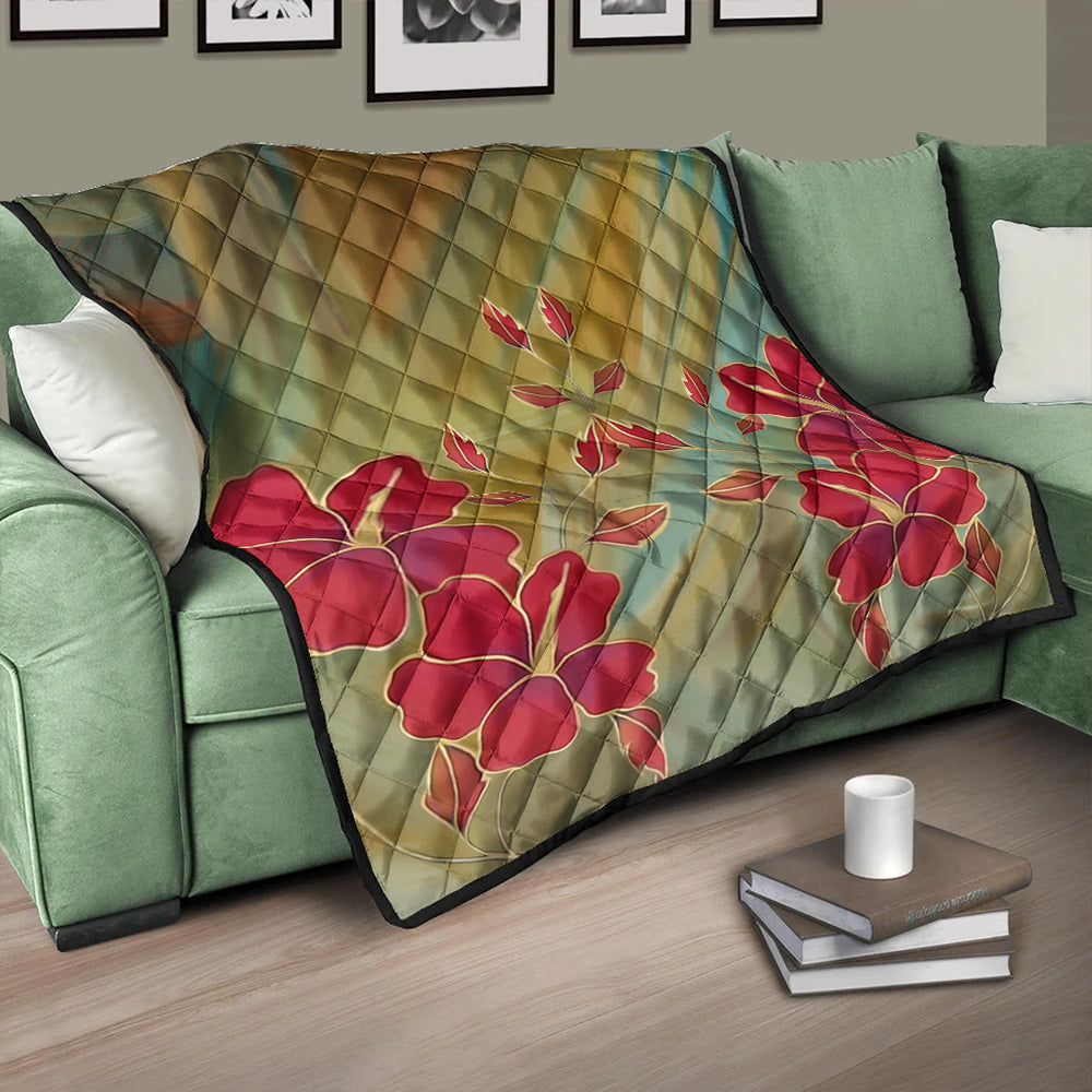 Hawaii Premium Quilt Hibiscus Water Color