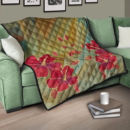 Hawaii Premium Quilt Hibiscus Water Color