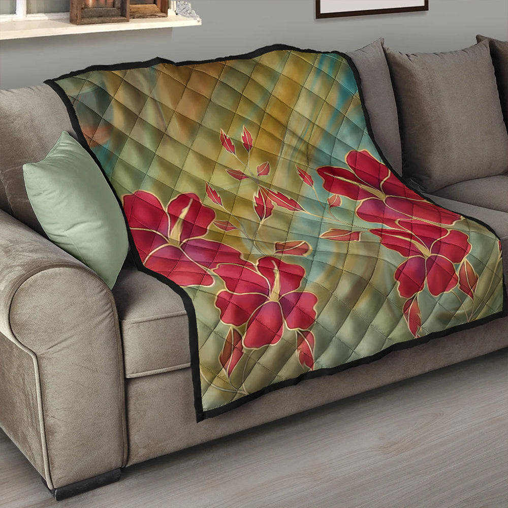 Hawaii Premium Quilt Hibiscus Water Color