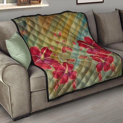 Hawaii Premium Quilt Hibiscus Water Color