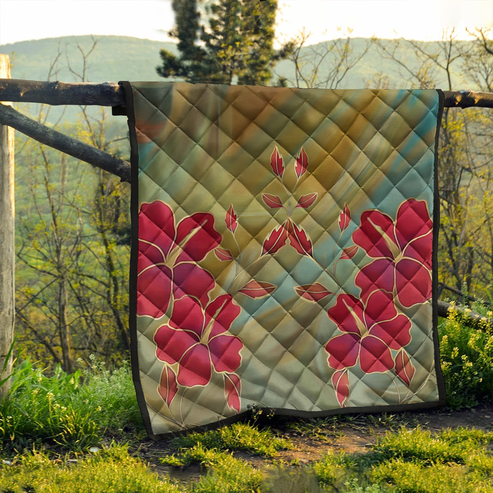 Hawaii Premium Quilt Hibiscus Water Color