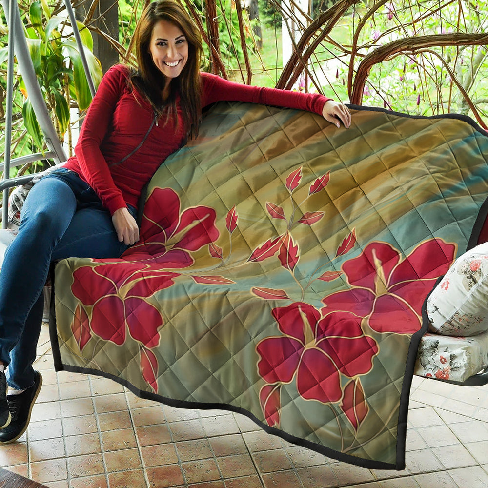 Hawaii Premium Quilt Hibiscus Water Color