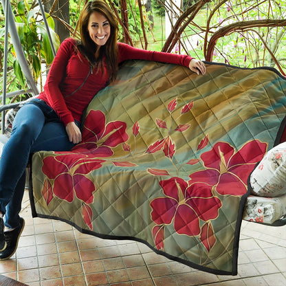 Hawaii Premium Quilt Hibiscus Water Color