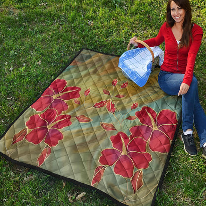 Hawaii Premium Quilt Hibiscus Water Color