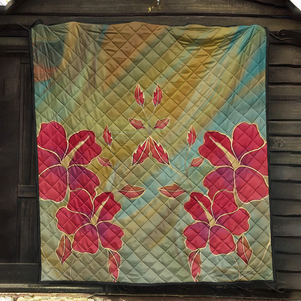Hawaii Premium Quilt Hibiscus Water Color