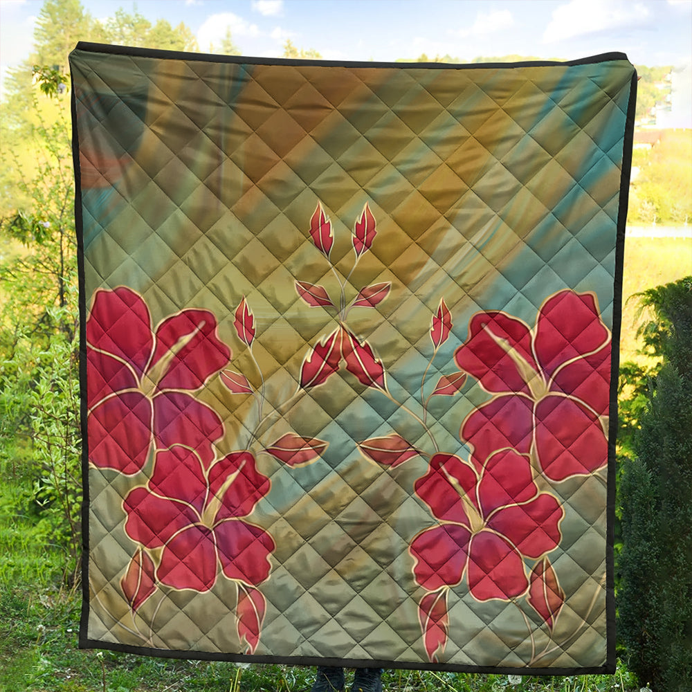 Hawaii Premium Quilt Hibiscus Water Color