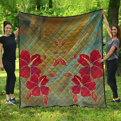 Hawaii Premium Quilt Hibiscus Water Color