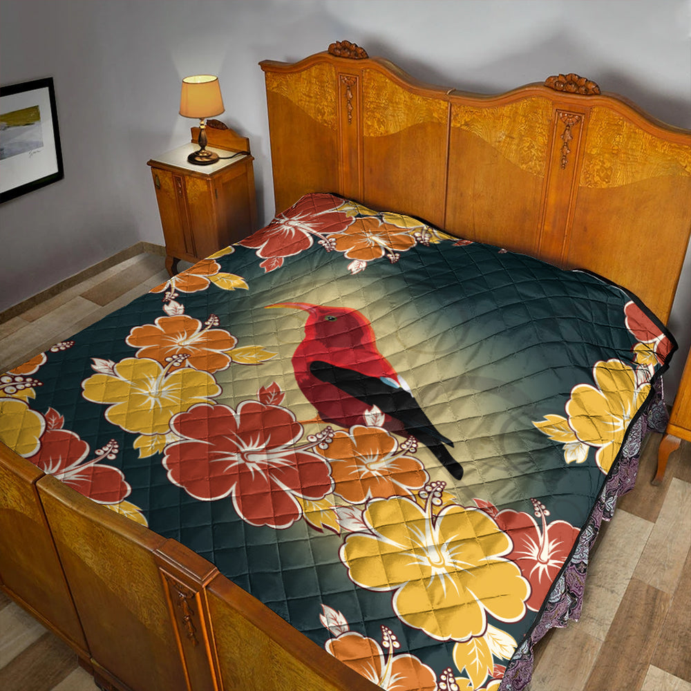Hawaii Premium Quilt Honeycreeper Hibiscus