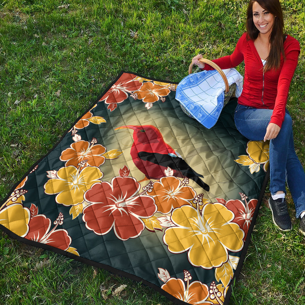 Hawaii Premium Quilt Honeycreeper Hibiscus