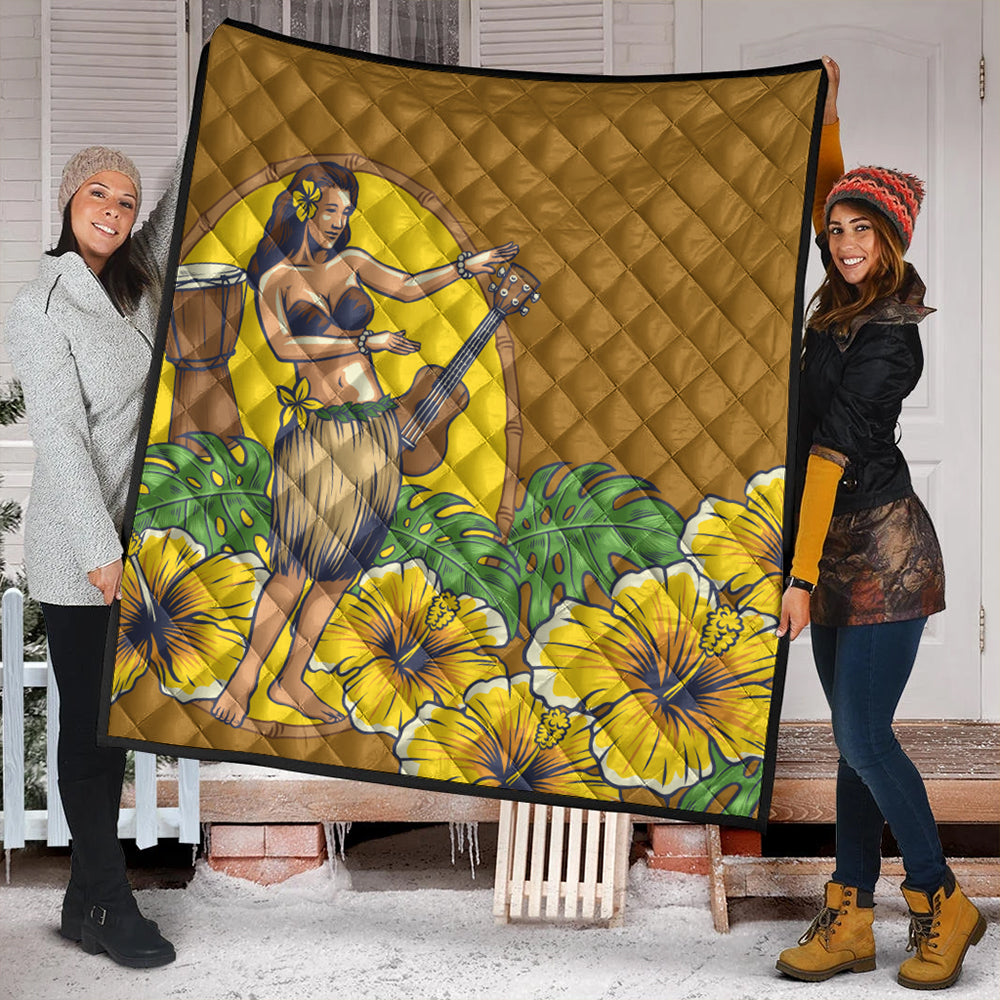 Hawaii Premium Quilt Hula Girl Dance Tradition