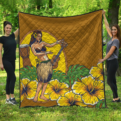 Hawaii Premium Quilt Hula Girl Dance Tradition