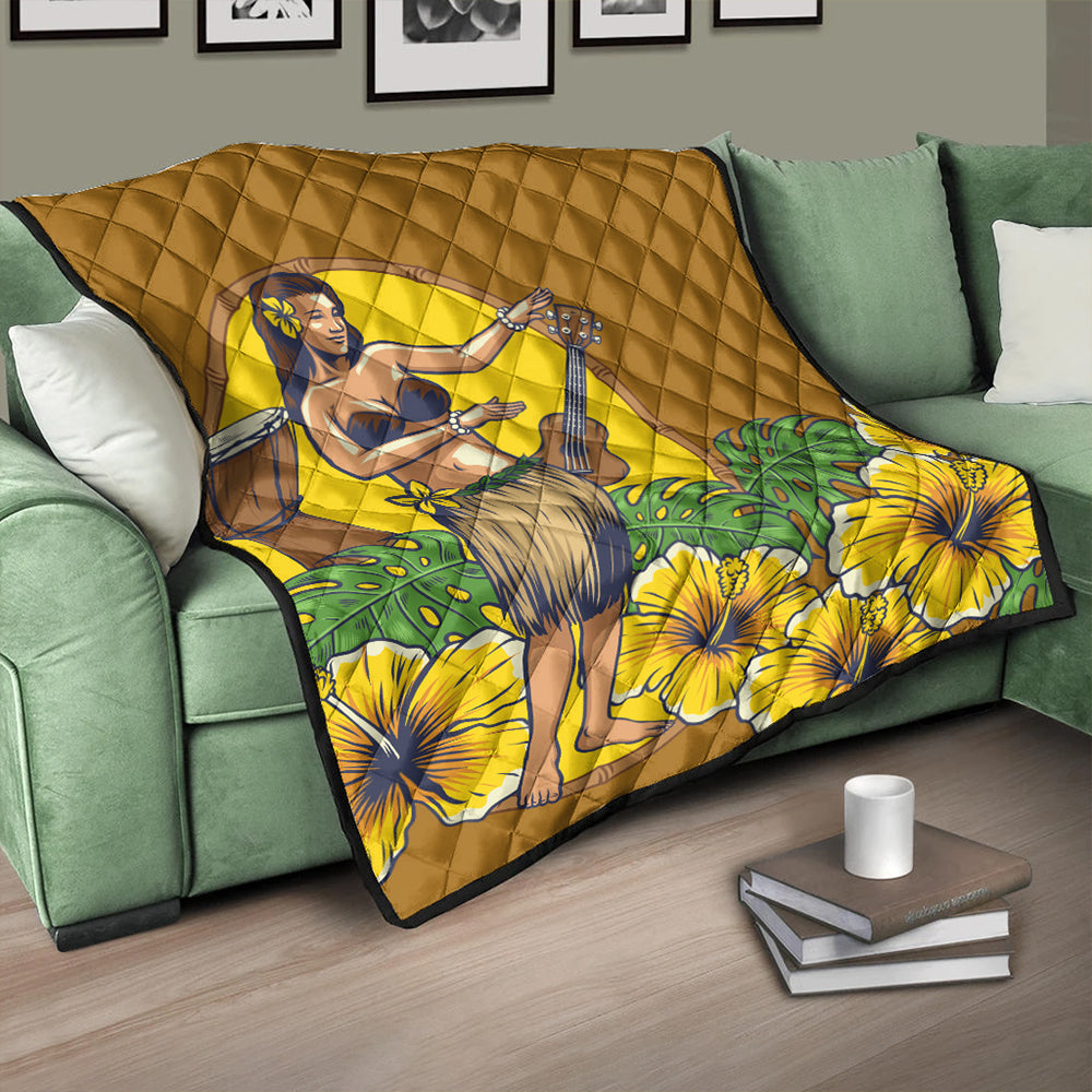 Hawaii Premium Quilt Hula Girl Dance Tradition