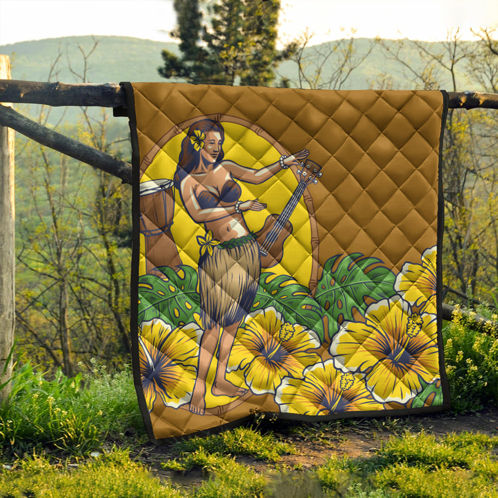 Hawaii Premium Quilt Hula Girl Dance Tradition