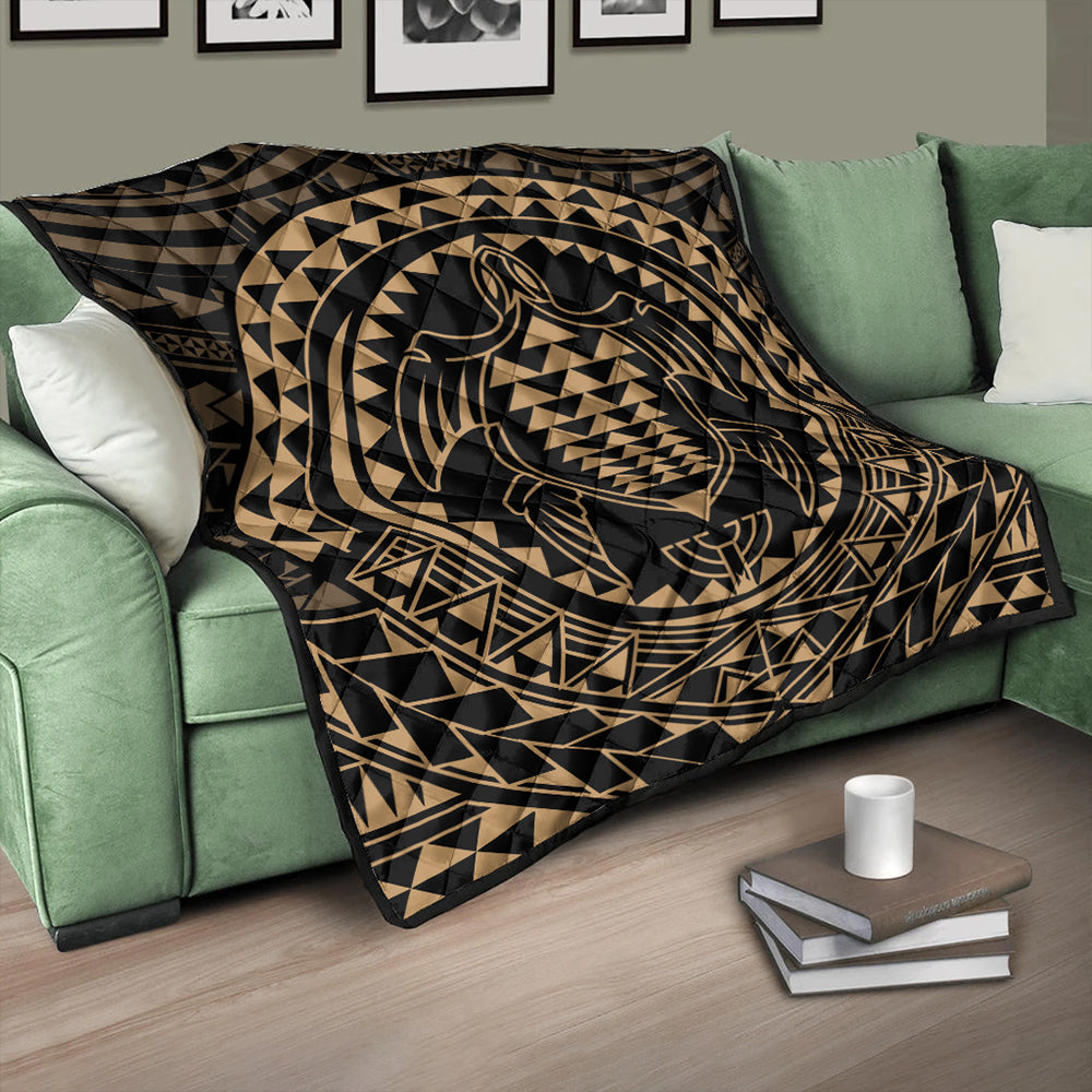 Hawaii Premium Quilt Kakau Honu Arc Polynesian Gold
