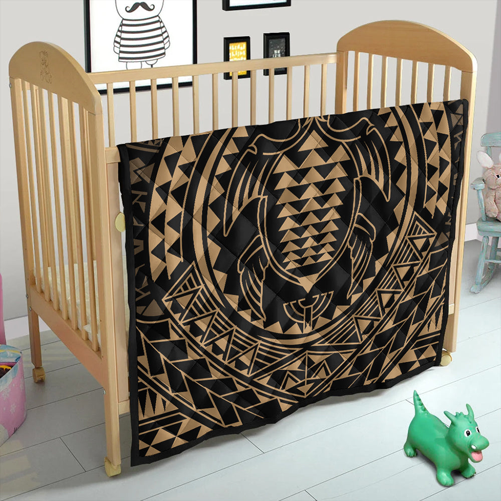 Hawaii Premium Quilt Kakau Honu Arc Polynesian Gold