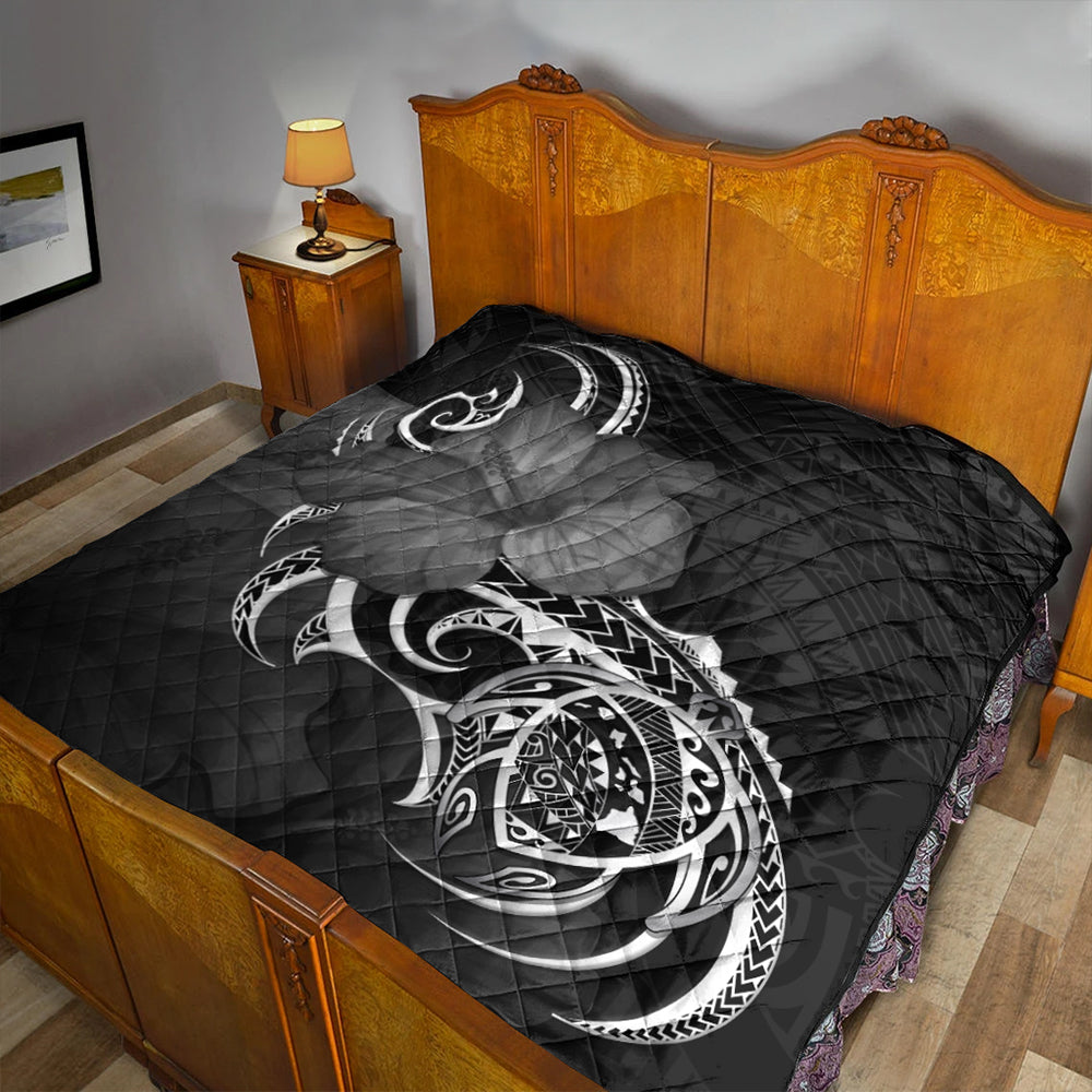 Hawaii Premium Quilt Map Turtle Hibiscus Polynesian Divise