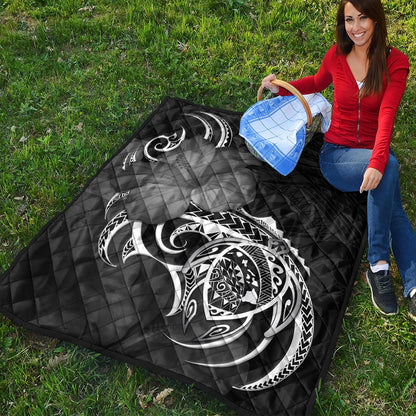 Hawaii Premium Quilt Map Turtle Hibiscus Polynesian Divise