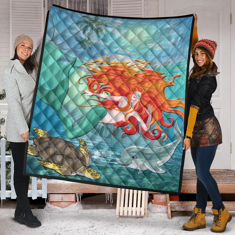 Hawaii Premium Quilt Mermaid And Animal