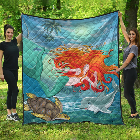 Hawaii Premium Quilt Mermaid And Animal