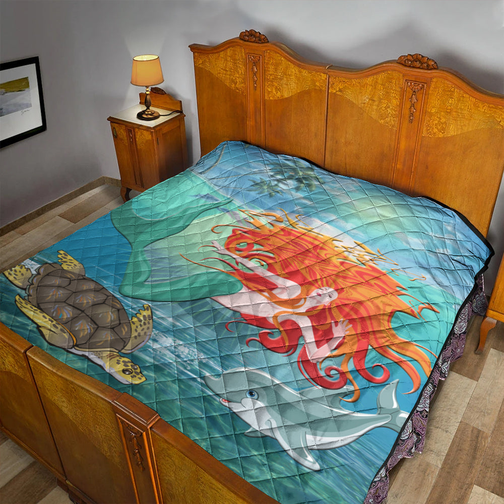 Hawaii Premium Quilt Mermaid And Animal