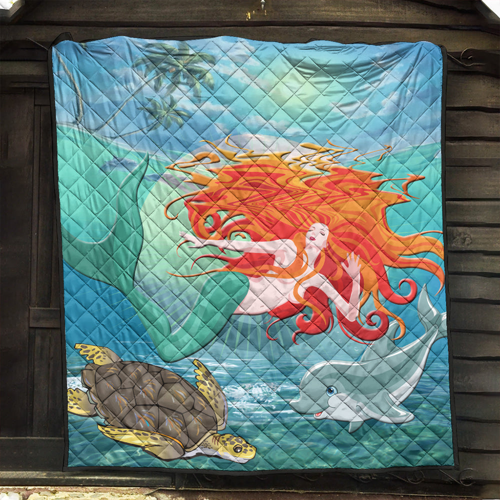Hawaii Premium Quilt Mermaid And Animal