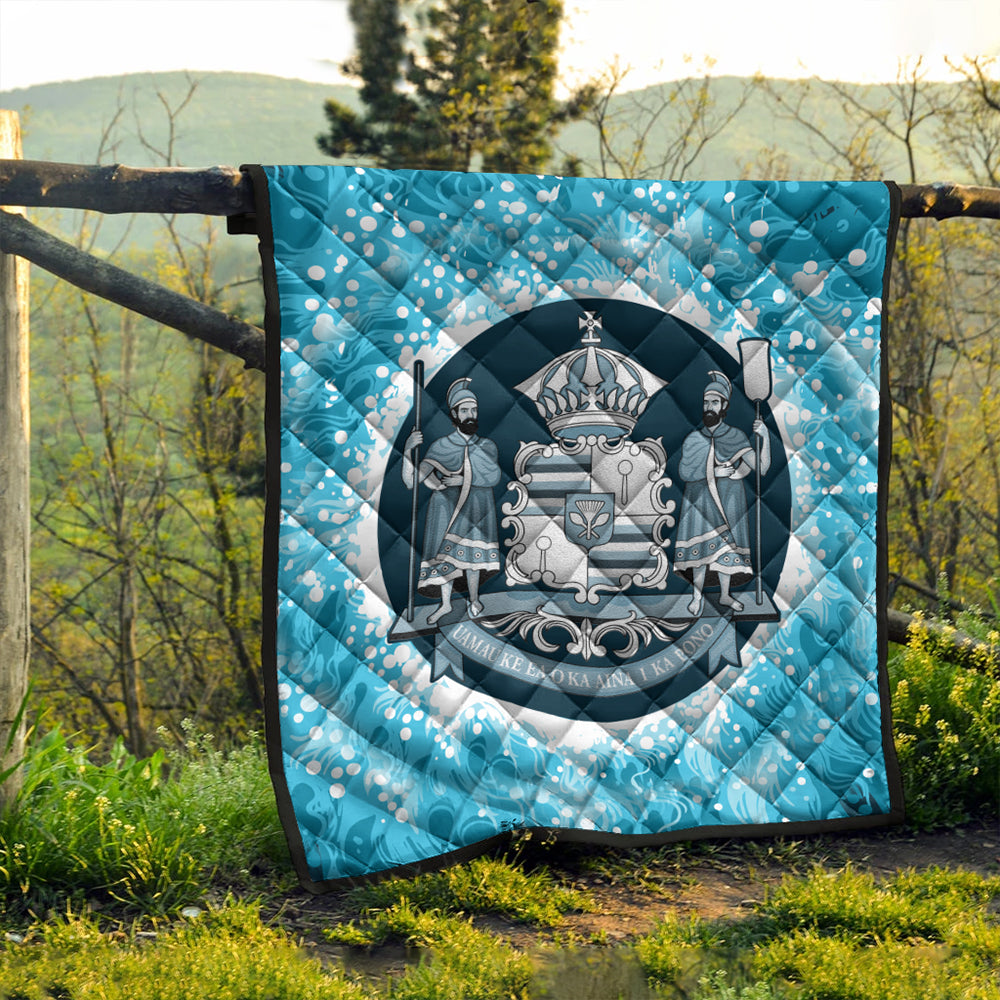 Hawaii Premium Quilt Native Hawaii Coat Of Arms Premium Quilt Discrete