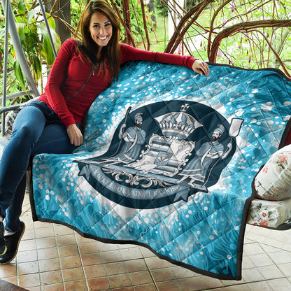 Hawaii Premium Quilt Native Hawaii Coat Of Arms Premium Quilt Discrete