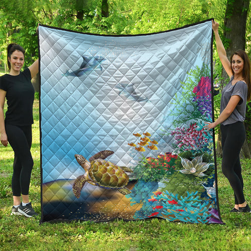 Hawaii Premium Quilt Ocean Cartoon