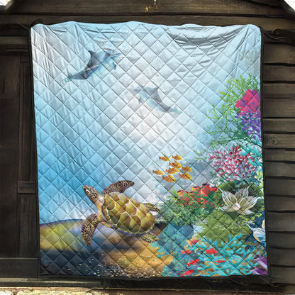 Hawaii Premium Quilt Ocean Cartoon