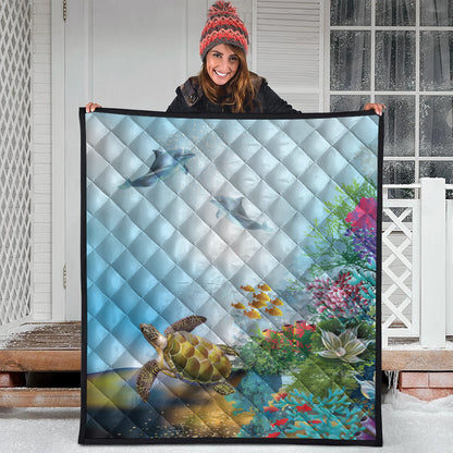 Hawaii Premium Quilt Ocean Cartoon