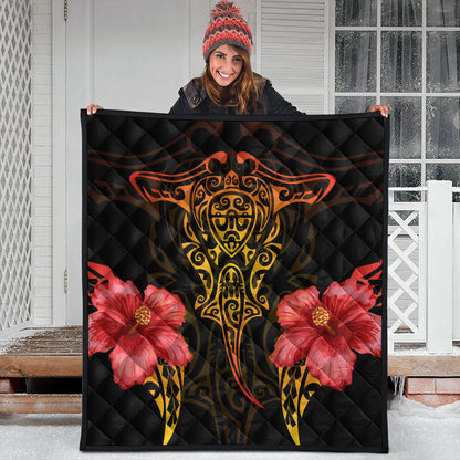 Hawaii Premium Quilt Polynesian Hibiscus Animal