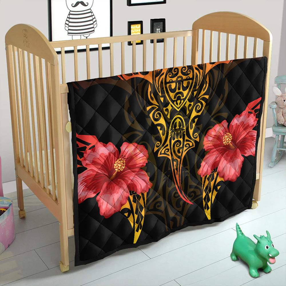 Hawaii Premium Quilt Polynesian Hibiscus Animal