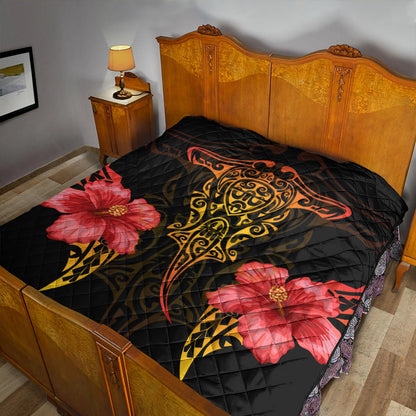 Hawaii Premium Quilt Polynesian Hibiscus Animal