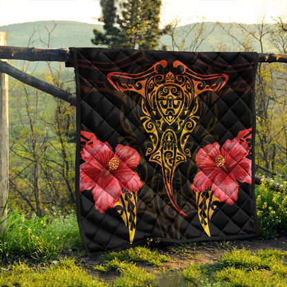 Hawaii Premium Quilt Polynesian Hibiscus Animal