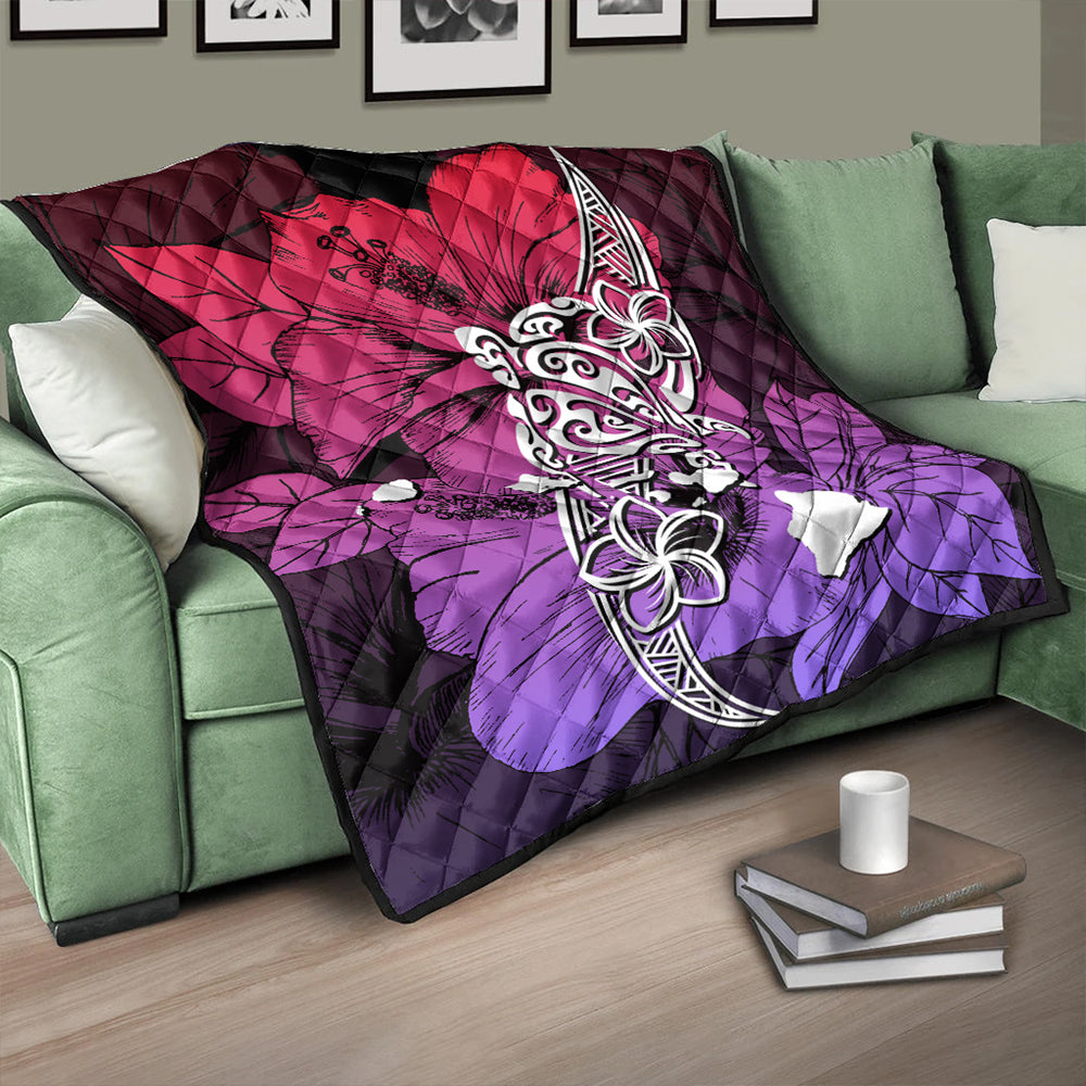 Hawaii Premium Quilt Polynesian Hibiscus Sweat
