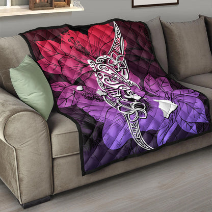 Hawaii Premium Quilt Polynesian Hibiscus Sweat