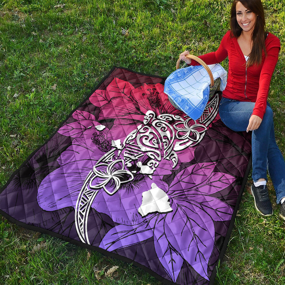 Hawaii Premium Quilt Polynesian Hibiscus Sweat