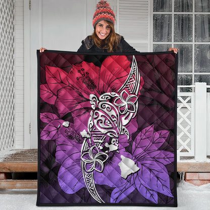 Hawaii Premium Quilt Polynesian Hibiscus Sweat