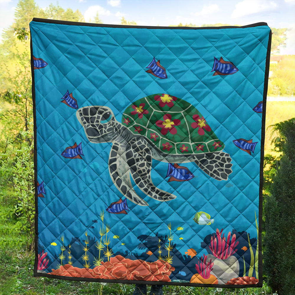 Hawaii Premium Quilt Sea Cartoon