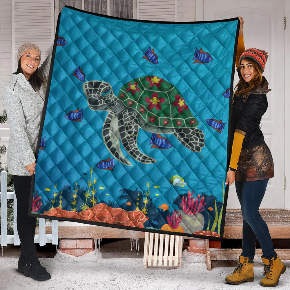 Hawaii Premium Quilt Sea Cartoon