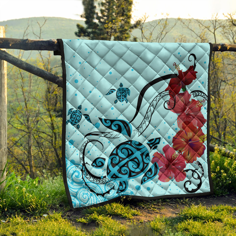 Hawaii Premium Quilt Sea Turtle Hibiscus