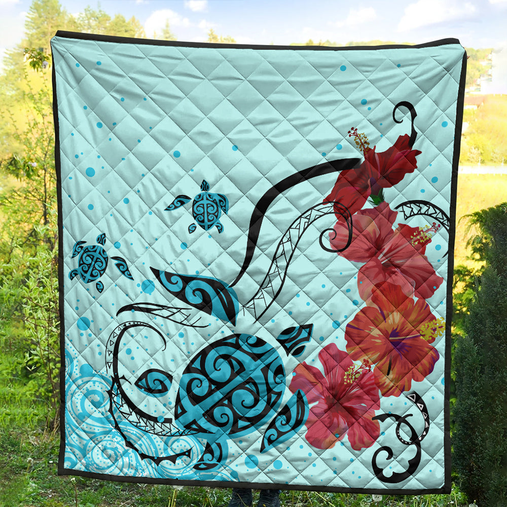 Hawaii Premium Quilt Sea Turtle Hibiscus