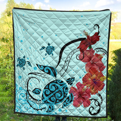 Hawaii Premium Quilt Sea Turtle Hibiscus