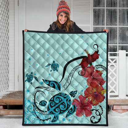 Hawaii Premium Quilt Sea Turtle Hibiscus