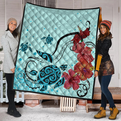 Hawaii Premium Quilt Sea Turtle Hibiscus