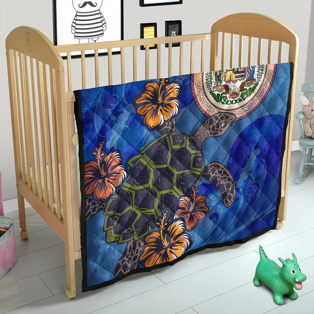 Hawaii Premium Quilt Seal Hibiscus Ocean Pin Light Turtle Sea