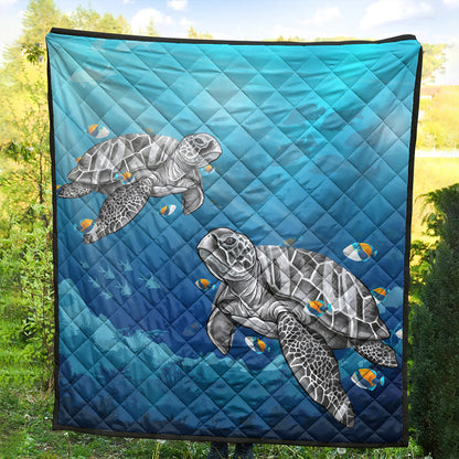 Hawaii Premium Quilt Turtle And Humuhumunukunukuapua'a New