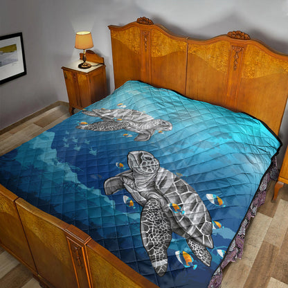 Hawaii Premium Quilt Turtle And Humuhumunukunukuapua'a New